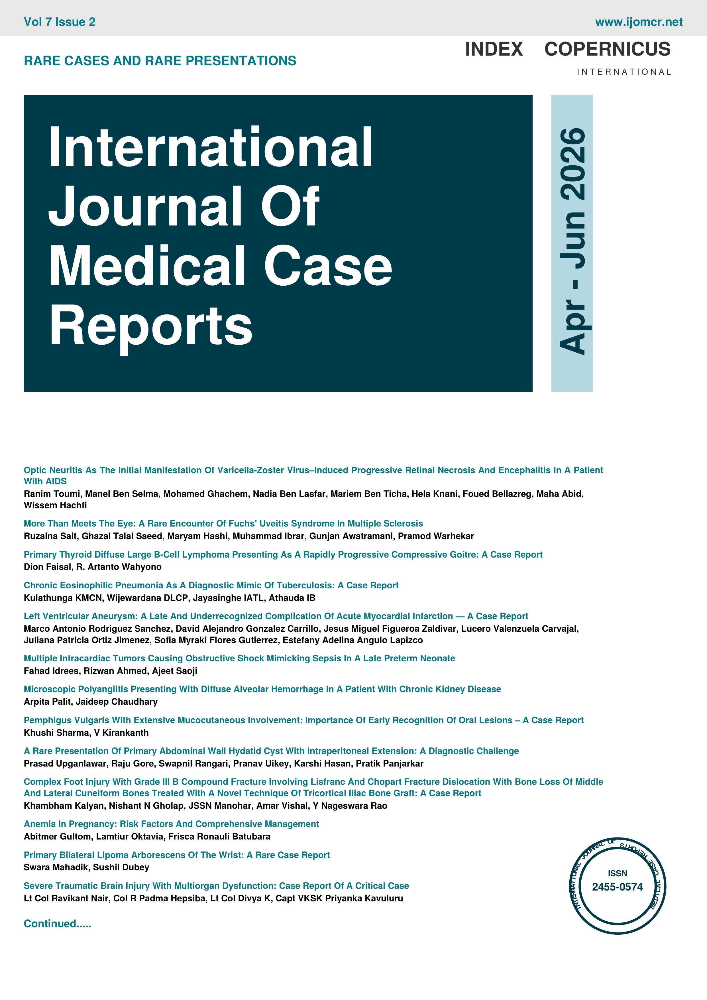 International Journal Of Medical Case Reports